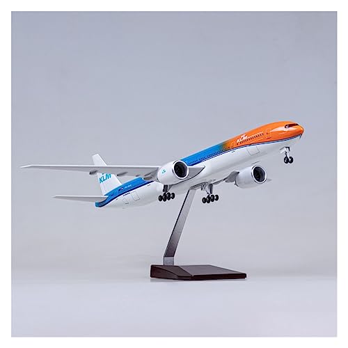 HUANTY Aerobatic Flugzeug 47 cm Dutch KLM Boeing 777 Flugzeug Modell Flugzeug 1/160 Maßstab Druckguss Harz Licht Und Rad Flugzeug Dropshipping(No light) von HUANTY