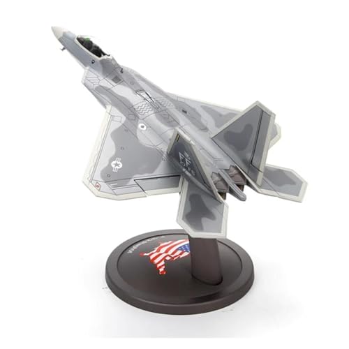 HUANTY Aerobatic Flugzeug Druckguss-Flugzeugmodell Der United States Air Force F-22 Stealth Combat Aircraft Im Maßstab 1:72, Fertigmodell Aus Legierung von HUANTY