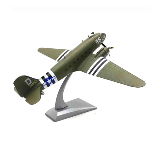 HUANTY Aerobatic Flugzeug Druckguss-Maßstab 1:100 Douglas C-47 DC3 Transportflugzeug, Simulation, Legierung, Flugzeugmodell, Sammlung, Spielzeuggeschenke(EIN) von HUANTY