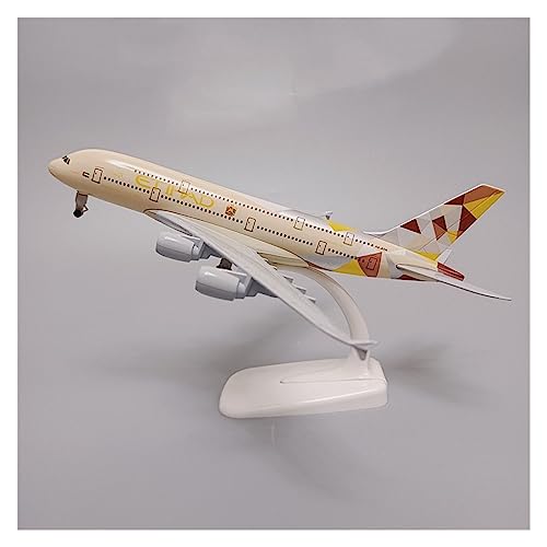 HUANTY Aerobatic Flugzeug ETIHAD Airbus 380 A380 Airlines Flugzeug Modell Druckguss Flugzeug Modell Flugzeug & Räder Fahrwerke 16 cm 20 cm(20cm) von HUANTY