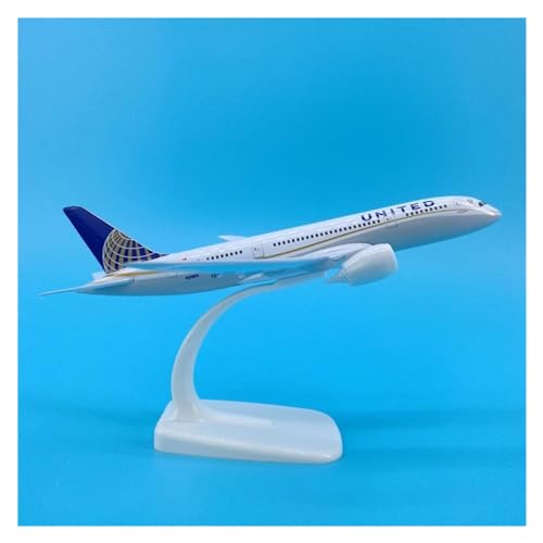 HUANTY Aerobatic Flugzeug Für United Airlines Boeing B787 Modelldruckgussflugzeuge Flugzeuge Kinder Sammlerstück Display 20CM Flugzeug von HUANTY