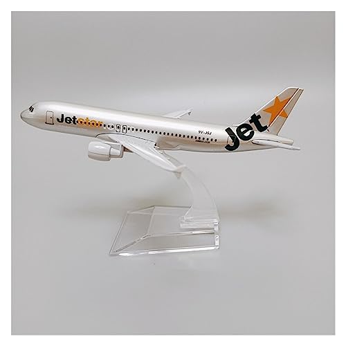 HUANTY Aerobatic Flugzeug Jet Air Jetstar A320 Airlines Druckguss-Flugzeugmodell Jetstar Airbus 320 Airways Flugzeug Modellflugzeug Kindergeschenke 16 cm von HUANTY