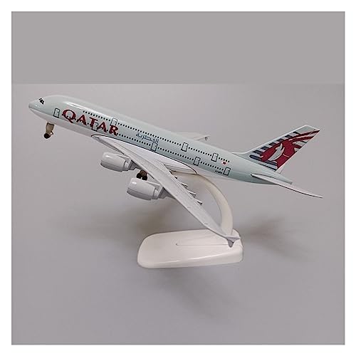 HUANTY Aerobatic Flugzeug Legierungsmetall Air Qatar Airways A380 Flugzeugmodell Qatar Airbus 380 Airlines Druckguss-Flugzeugmodell Mit Rädern Flugzeug 16 cm 20 cm(20cm) von HUANTY