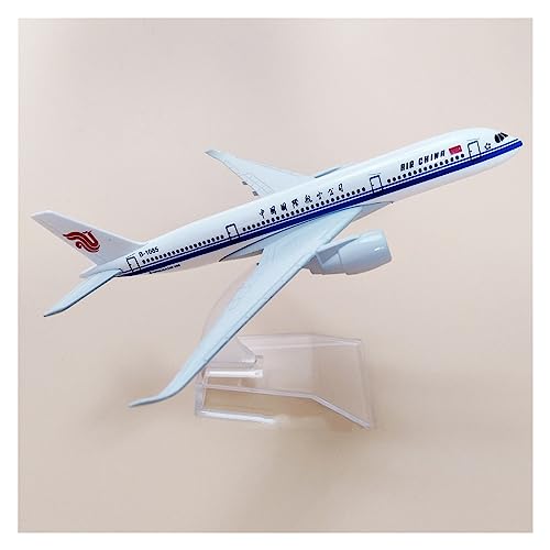 HUANTY Aerobatic Flugzeug Maßstab 1:400, 16 cm, Legiertes Metall, Air China Airbus 350 A350 Airlines, Flugzeugmodell, Airways-Flugzeugmodell, Druckguss-Flugzeug Mit Halterung von HUANTY