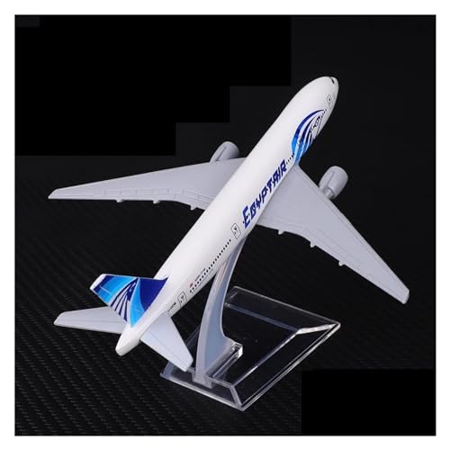 HUANTY Aerobatic Flugzeug Modellflugzeug 1:400 Egyptair16 cm Passagier Boeing 777 Flugzeugmodell Kinderspielzeug Luftfahrtgeschenke(Größe:B) von HUANTY
