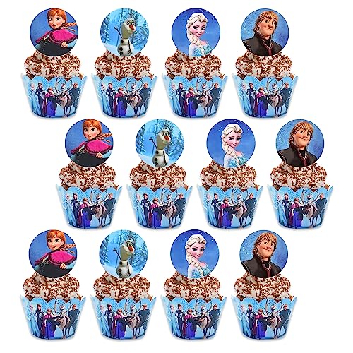 HUARYEN Prinzessin Cupcake Topper Tortendeko 24 Stück Prinzessin Cupcake Topper Cupcake Verpackung Topper Tortenaufleger Muffin Deko für Mädchen Deko Cupcake Wrappers Papier von HUARYEN