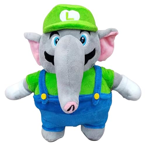 HUARYEN Superrmario Plüschfigur (27 cm) Mariiospielzeug Cartoon Elephant Plüsch Pupp Spiel Cartoon Elephant Plüsch Puppe Spielzeug für Mädchen und Jungen Spiel Enthusiasten und Party Dekor von HUARYEN