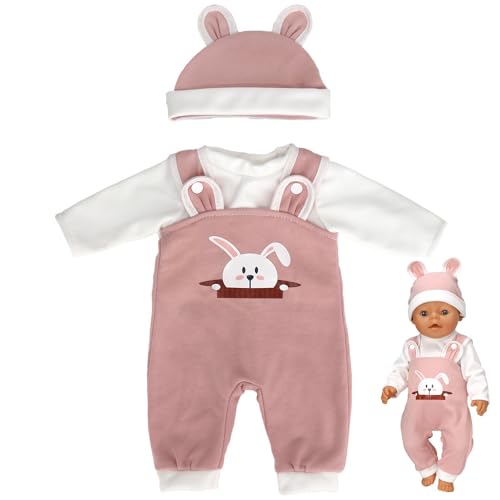 Kleidung Outfits für Baby Puppen, Kleidung New Baby,Puppenzubehör mit Hut Langarm Hose, Puppenkleider, Puppe Kleidung, Geschenke für Mädchen Jungen von HUATEEN