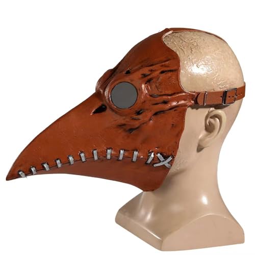 HUCAYD Halloween Plagen Ärzte Maske Schwarze Vogelmasken mit Langnase Vogelschnabel Steampunk Cosplay Party Requisiten für Erwachsene von HUCAYD