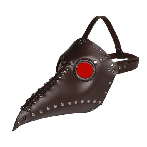 HUCAYD Halloween Plagen Ärzte Maske Schwarze Vogelmasken mit Langnase Vogelschnabel Steampunk Cosplay Party Requisiten für Erwachsene von HUCAYD