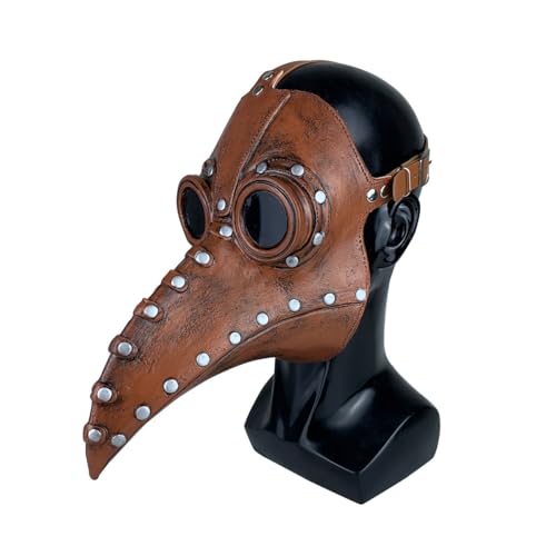 HUCAYD Halloween Plagen Ärzte Maske Schwarze Vogelmasken mit Langnase Vogelschnabel Steampunk Cosplay Party Requisiten für Erwachsene von HUCAYD