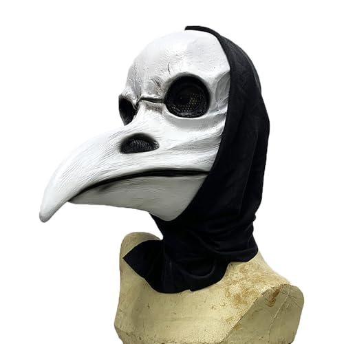 HUCAYD Halloween Plagen Ärzte Maske Schwarze Vogelmasken mit Langnase Vogelschnabel Steampunk Cosplay Party Requisiten für Erwachsene von HUCAYD