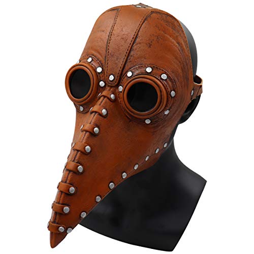 HUCAYD Halloween Plagen Ärzte Maske Schwarze Vogelmasken mit Langnase Vogelschnabel Steampunk Cosplay Party Requisiten für Erwachsene von HUCAYD