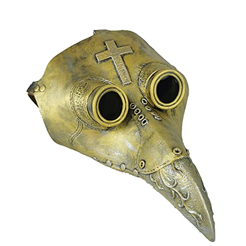 HUCAYD Halloween Plagen Ärzte Maske Schwarze Vogelmasken mit Langnase Vogelschnabel Steampunk Cosplay Party Requisiten für Erwachsene von HUCAYD