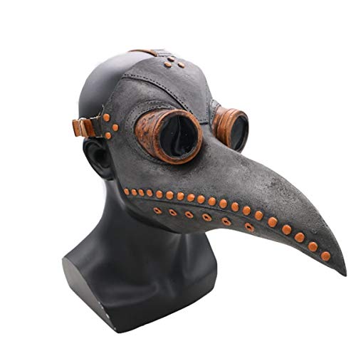 HUCAYD Halloween Plagen Ärzte Maske Schwarze Vogelmasken mit Langnase Vogelschnabel Steampunk Cosplay Party Requisiten für Erwachsene von HUCAYD