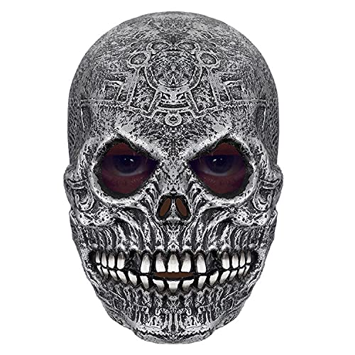 HUCAYD Skelett Biochemikalien Maske Schwarzer Hut Gruselige Totenkopfmaske Gruselige Vollkopfmaske Halloween Cosplay Requisiten für Erwachsene von HUCAYD