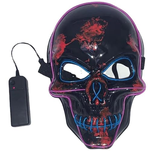 HUCAYD Skelett Biochemikalien Maske Schwarzer Hut Gruselige Totenkopfmaske Gruselige Vollkopfmaske Halloween Cosplay Requisiten für Erwachsene von HUCAYD