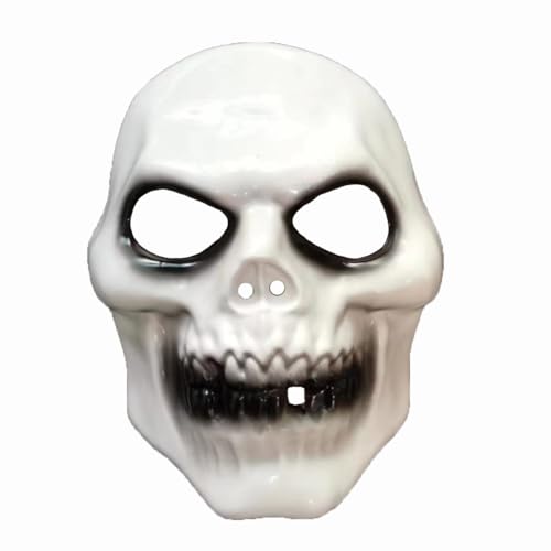 HUCAYD Skelett Biochemikalien Maske Schwarzer Hut Gruselige Totenkopfmaske Gruselige Vollkopfmaske Halloween Cosplay Requisiten für Erwachsene von HUCAYD