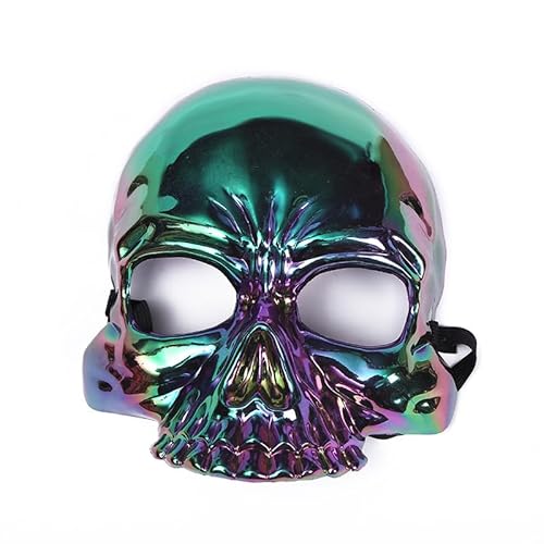 HUCAYD Skelett Biochemikalien Maske Schwarzer Hut Gruselige Totenkopfmaske Gruselige Vollkopfmaske Halloween Cosplay Requisiten für Erwachsene von HUCAYD