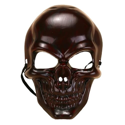 HUCAYD Skelett Biochemikalien Maske Schwarzer Hut Gruselige Totenkopfmaske Gruselige Vollkopfmaske Halloween Cosplay Requisiten für Erwachsene von HUCAYD