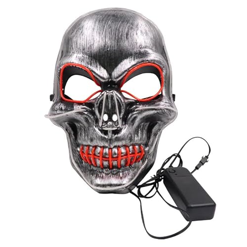 HUCAYD Skelett Biochemikalien Maske Schwarzer Hut Gruselige Totenkopfmaske Gruselige Vollkopfmaske Halloween Cosplay Requisiten für Erwachsene von HUCAYD