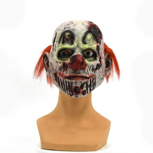 Walkings Deads Zombie-Maske Böses Biochemisches Monster Gruseliger Vollkopf Gruselige Laxet Maske Halloween Horror Cosplay Kostüm Requisiten für Erwachsene von HUCAYD