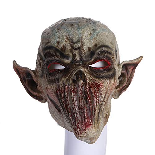 Walkings Deads Zombie-Maske Böses Biochemisches Monster Gruseliger Vollkopf Gruselige Laxet Maske Halloween Horror Cosplay Kostüm Requisiten für Erwachsene von HUCAYD