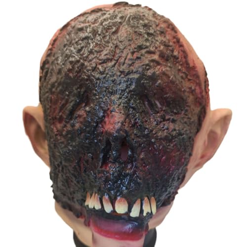 Walkings Deads Zombie-Maske Böses Biochemisches Monster Gruseliger Vollkopf Gruselige Laxet Maske Halloween Horror Cosplay Kostüm Requisiten für Erwachsene von HUCAYD