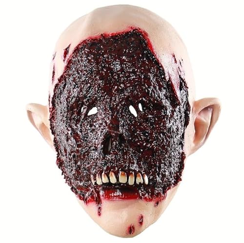 Walkings Deads Zombie-Maske Böses Biochemisches Monster Gruseliger Vollkopf Gruselige Laxet Maske Halloween Horror Cosplay Kostüm Requisiten für Erwachsene von HUCAYD