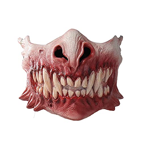 Walkings Deads Zombie-Maske Böses Biochemisches Monster Gruseliger Vollkopf Gruselige Laxet Maske Halloween Horror Cosplay Kostüm Requisiten für Erwachsene von HUCAYD