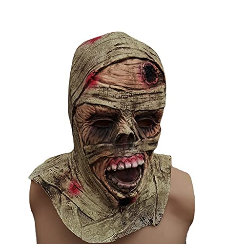 Walkings Deads Zombie-Maske Böses Biochemisches Monster Gruseliger Vollkopf Gruselige Laxet Maske Halloween Horror Cosplay Kostüm Requisiten für Erwachsene von HUCAYD