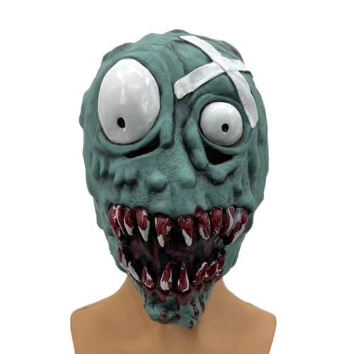 Walkings Deads Zombie-Maske Böses Biochemisches Monster Gruseliger Vollkopf Gruselige Laxet Maske Halloween Horror Cosplay Kostüm Requisiten für Erwachsene von HUCAYD