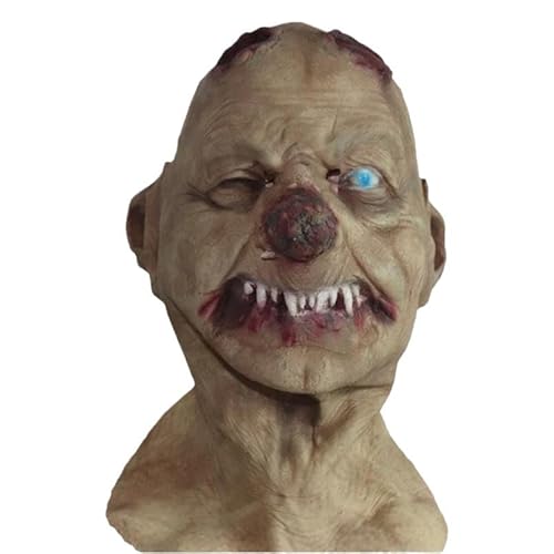 Walkings Deads Zombie-Maske Böses Biochemisches Monster Gruseliger Vollkopf Gruselige Laxet Maske Halloween Horror Cosplay Kostüm Requisiten für Erwachsene von HUCAYD