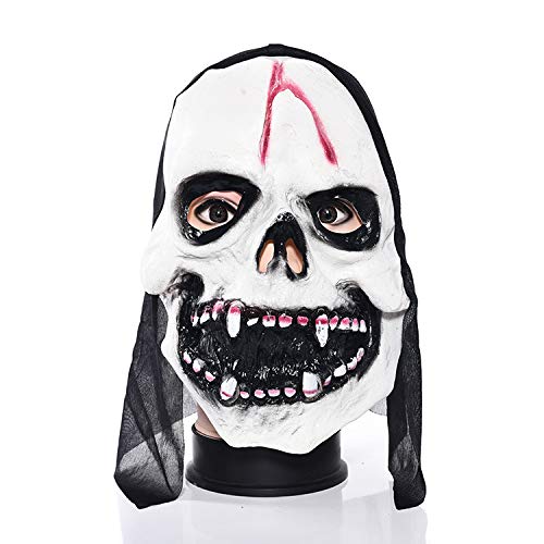 Walkings Deads Zombie-Maske Böses Biochemisches Monster Gruseliger Vollkopf Gruselige Laxet Maske Halloween Horror Cosplay Kostüm Requisiten für Erwachsene von HUCAYD