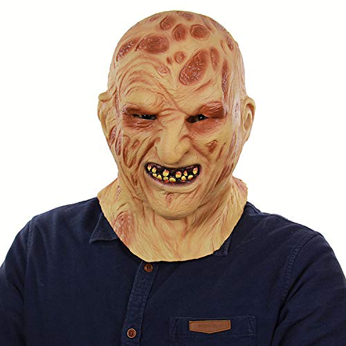 Walkings Deads Zombie-Maske Böses Biochemisches Monster Gruseliger Vollkopf Gruselige Laxet Maske Halloween Horror Cosplay Kostüm Requisiten für Erwachsene von HUCAYD