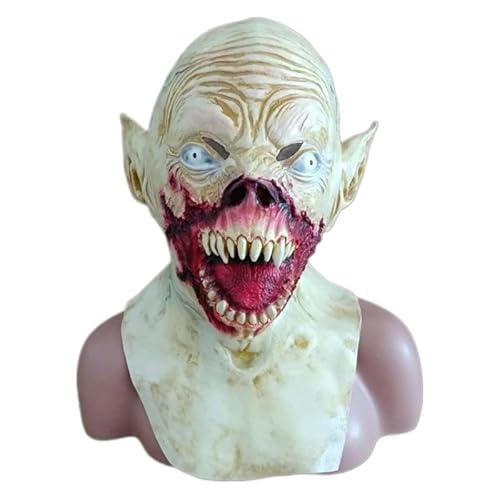 Walkings Deads Zombie-Maske Böses Biochemisches Monster Gruseliger Vollkopf Gruselige Laxet Maske Halloween Horror Cosplay Kostüm Requisiten für Erwachsene von HUCAYD