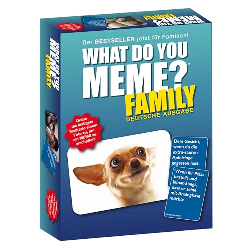 HUCH! | 882592 | What DO You Meme? Family | Deutsche Ausgabe Familienspiel | Partyspiel | für 3 bis 20 Spieler ab 8 Jahren | Mit vielen neuen Memes für noch mehr Spielspaß! von HUCH!