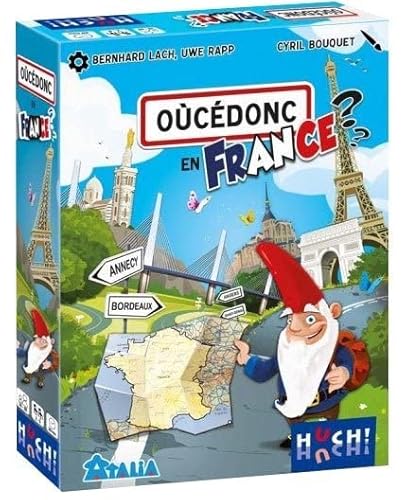 Huch! | Atalia | OuCéDonc in Frankreich | Strategiespiel | Für 2 bis 6 Spieler | ab 10 Jahren | 20 bis 30 Minuten | Wissen und Bluff von HUCH!