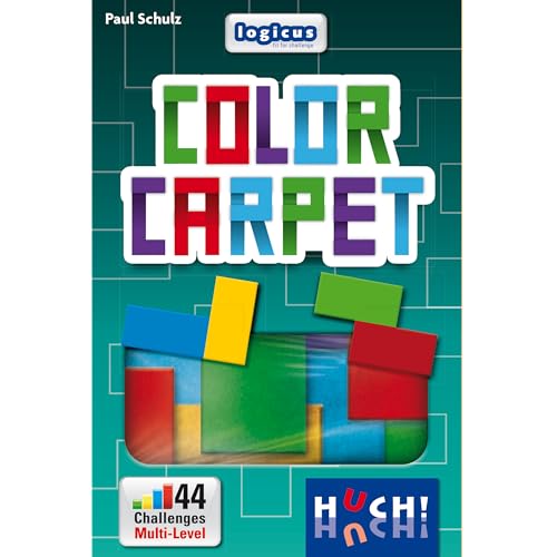 HUCH! | Color Carpet | Logikspiel und Knobelspiel | Denkspiele für Kinder | Knobelspiele für unterwegs | Konzentrationsspiel | Beschäftigung für die Autofahrt | Ab Einer Person ab 7 Jahren von HUCH!