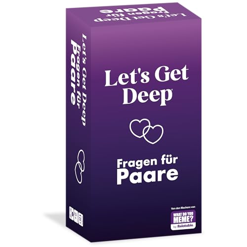 HUCH! | Let's get Deep - deutsch | Partyspiele | Gesellschaftsspiele | Hochzeitsgeschenke für Brautpaar | Spiele für Erwachsene | Liebe | Date Ideen für Paare | Für 2 Spieler ab 18 Jahren von WHAT DO YOU MEME?