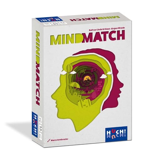 HUCH! | Mindmatch | Gesellschaftsspiel | Partyspiele für Familie | Ratespiel für Erwachsene | Errate die Gedanken der Mitspieler | Wörter Spiel auf Zeit | Familienspiele | Für 3-6 Spieler ab 8 Jahren von HUCH!