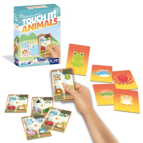 HUCH! | Touch it - Animals | Familienspiel | Für 2 bis 6 Spieler ab 6 Jahren | Erfühle die Prägung auf der Kartenrückseite | Für Jede Gelegenheit und Altersstufe von HUCH!