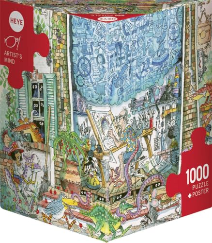 Heye 299323 Artist's Mind, Korky Paul 1000 Teile Puzzle, Silver von Heye