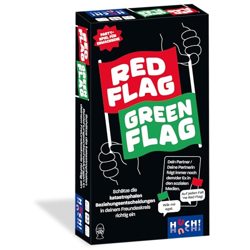 HUCH!, Red Flag Green Flag, Gesellschaftsspiel, Lustiges Partyspiel über Beziehungsszenarien, Für 3-10 Spieler ab 17 Jahren HUCH!, Red Flag Green Flag, Gesellschaftsspiel, Lustiges Partyspiel über Beziehungsszenarien, Für 3-10 Spieler ab 17 Jahren von HUCH!