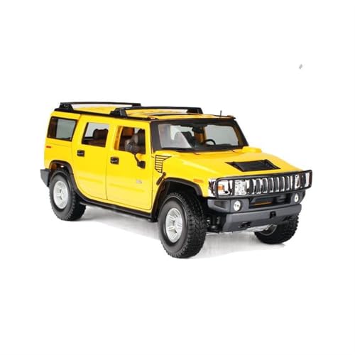 1 18 für Hummer 2023 H2 SUV Legierung Simulation Automodell Dekoriert Schreibtisch Gelb Sammlung Display Gedenken an Männer und Frauen von HUGGES