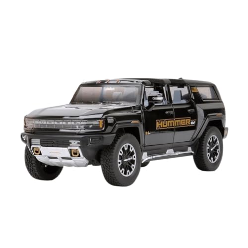 1 24 Für Hummer SUV Legierung Modell Auto Miniatur Supercar Metall Fahrzeug Chidren Jungen Hot Toys(Convertible Black) von HUGGES