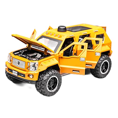 1 24 for Hummer Off Road Chariot George Barton Automodell Mit Sound Leichtmetalldruckguss-Spielzeug(B) von HUGGES