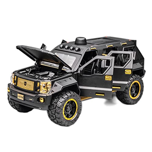 1 24 for Hummer Off Road Chariot George Barton Automodell Mit Sound Leichtmetalldruckguss-Spielzeug(C) von HUGGES