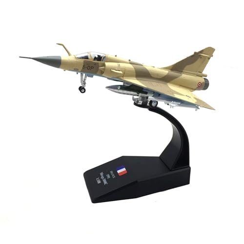 A380 1 100 für das leichte Jagdflugzeug Dassault Mirage 2000 der französischen Luftwaffe, Legierungsflugzeugmodell, 16 cm, statisch, militärisch, dekorative Schreibtischkollektion, gelbe Lackierung von HUGGES