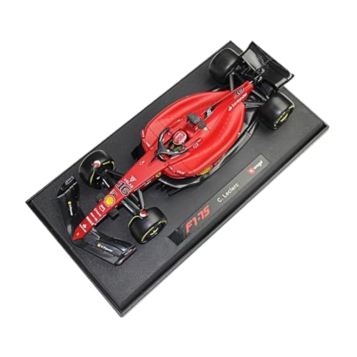 HUGGES 1 18 Für 2022 Ferrari F1-75#16 Charles Leclerc #55Carlos Sainz F1 Miniaturmodell Druckgusslegierung Auto Sammlerspielzeug(Taglia unica) von HUGGES